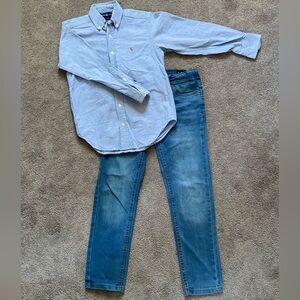 Polo Ralph Lauren & David bitton jeans set boys Sz 8